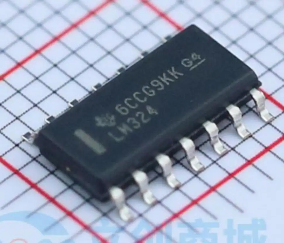 

100 шт. LM324DR LM324DT SOP-14 100% новый оригинальный набор микросхем IC электронный компонент SMD