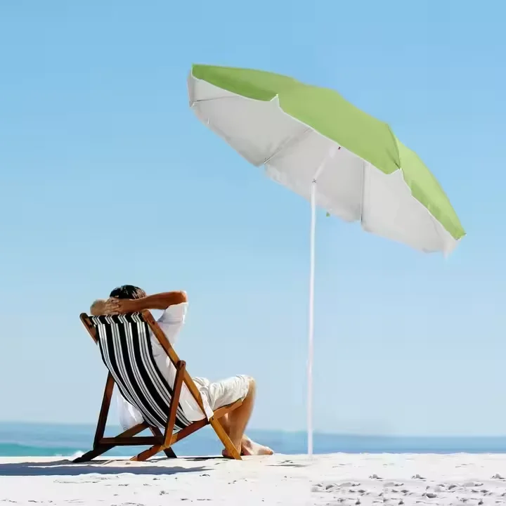 Portable 8Ft Aluminum Sun Beach Umbrella UV Protection  Modern Design Outdoor Furniture Waterproof Outdoor Hotel