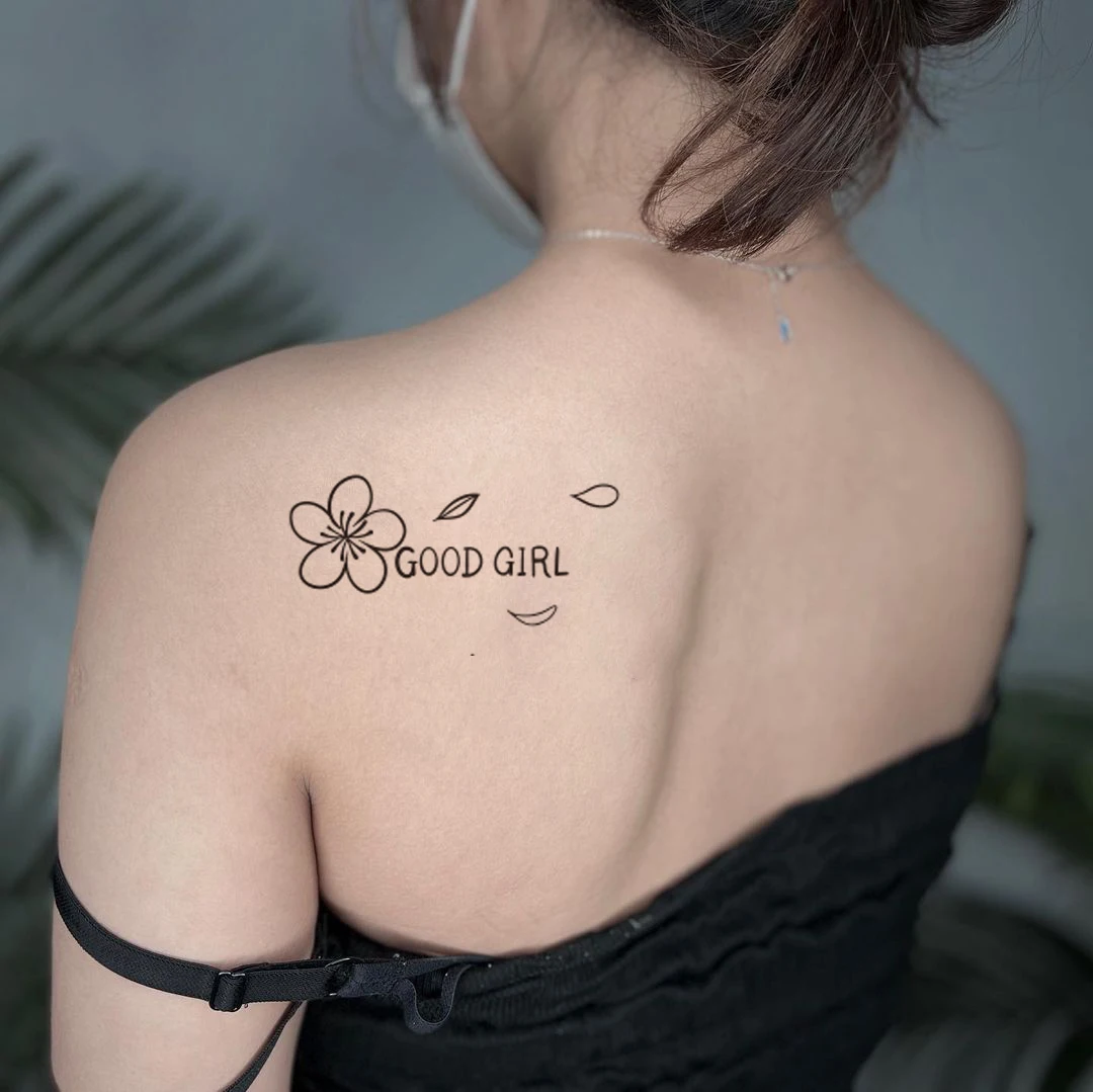 TATTOO Waterproof Temporary Tattoo Sticker English Letter Pattern Personality Fake Tattoo Women Men Semi Permanent Tattoo