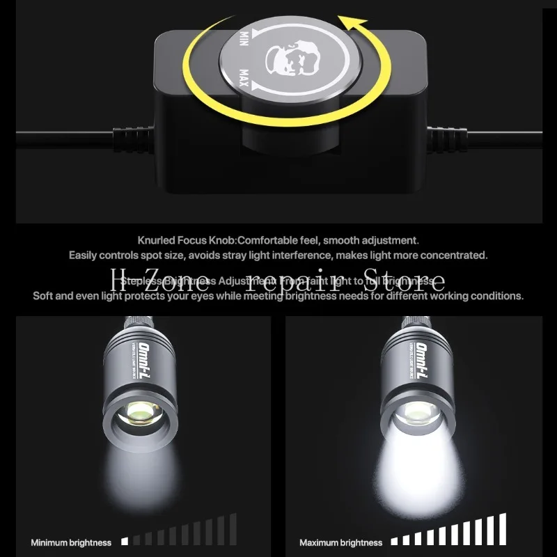MECHANIC Omni-L 5W High CRI Microscope LED Ring Light Source Modular Adjustable Bendable Stepless Dimming LED Lamp Magnetic Base