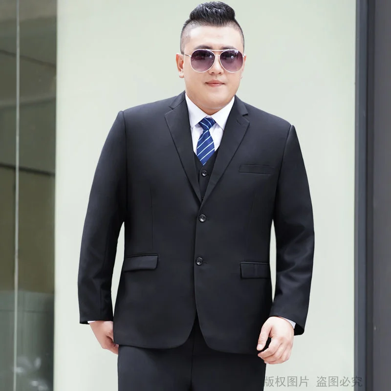 9XL Jacket Vest Pants 3 Pieces Suit Fat Plus Size Men\'s Latest Coat Pant Designs Business Set Wedding Dress Blazers Interview