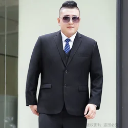 9XL Jacket Vest Pants 3 Pieces Suit Fat Plus Size Men's Latest Coat Pant Designs Business Set Wedding Dress Blazers Interview