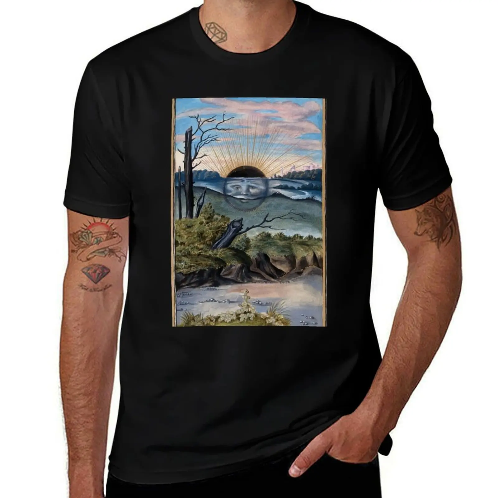 Dark Sun, de Splendor Solis, T-shirt du 16ème siècle, T-shirt de sport grande taille