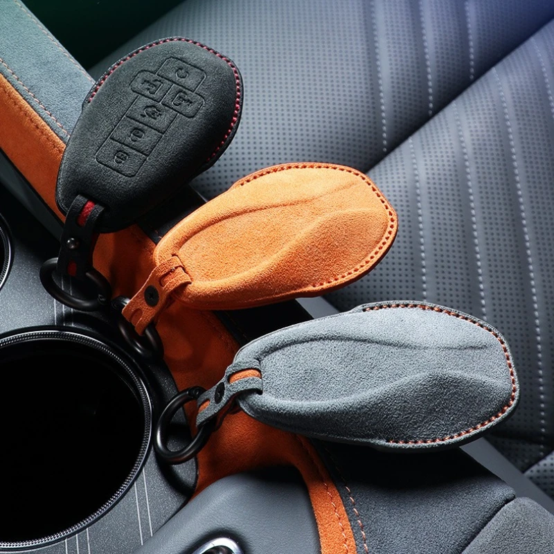 For DENZA D9 Dedicated  Suede Car Mounted Key Case Cover Protective Shell Bag Wear Resistant Dirt Interior Modified Accessories