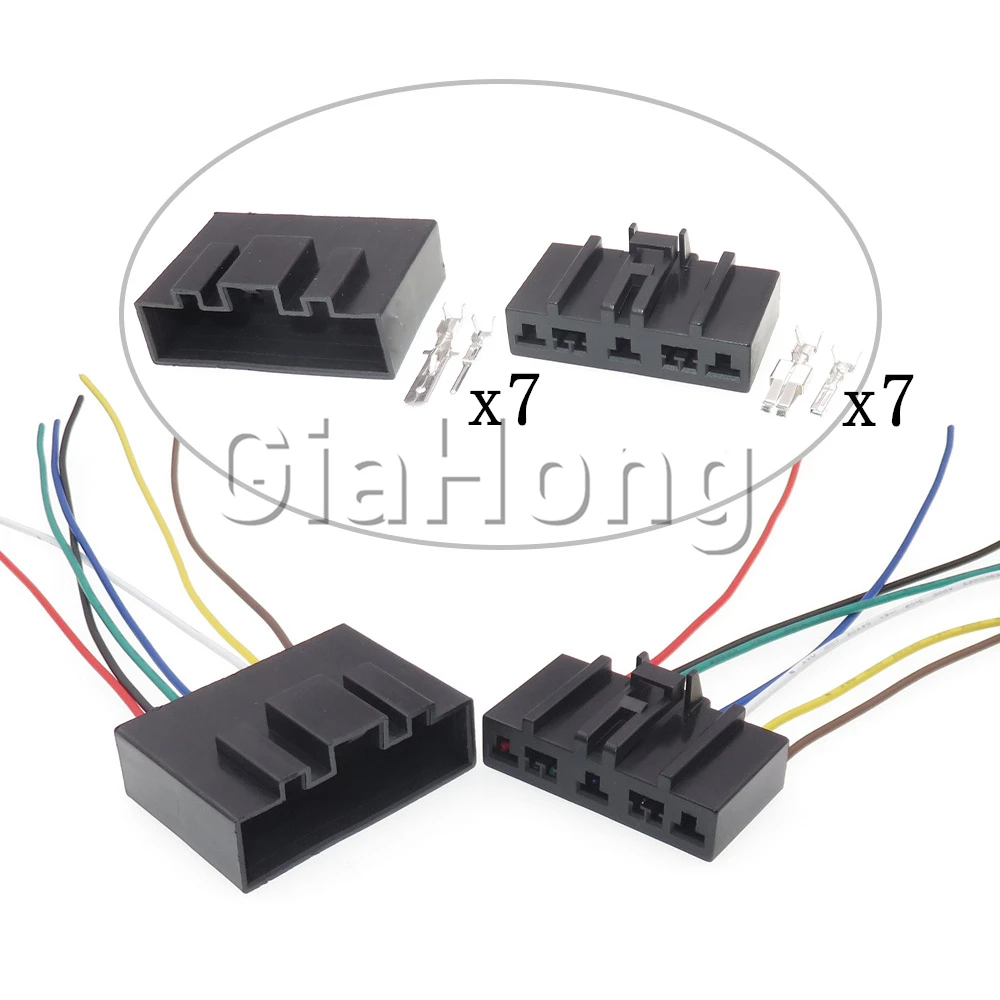 1 Set 7 Ways Starter Parts Replacement Wiring Terminal Male Female Socket Car Unsealed Plug Auto Ignition Composite Connectors