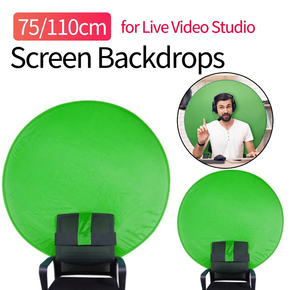 Green Screen Photography Props Portable Chroma Key Background Photos Suitable for  Video Studio Reflector Backdrop Cloth