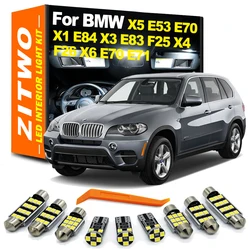 ZITWO Complete LED Interior Dome Light Bulb Kit For BMW X1 E84 X3 E83 F25 X4 F26 X5 E53 E70 X6 E71 Footwell Door Courtesy Lamp