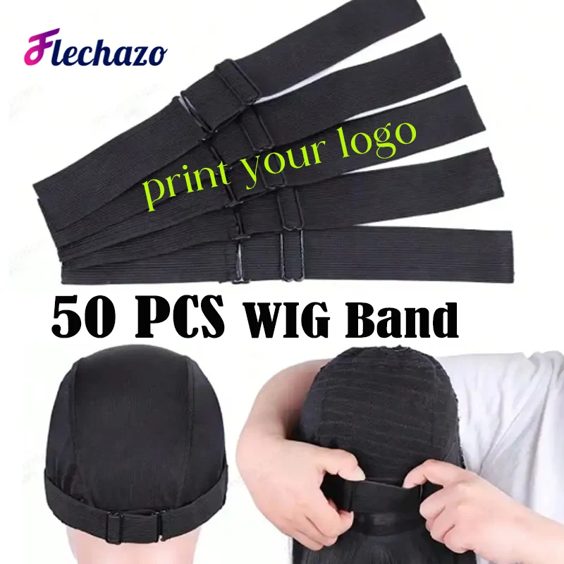 

Adjustable Elastic Wig Bands Wholesale 50Pcs Logo Customize Wig Bands To Hold Wigs Security