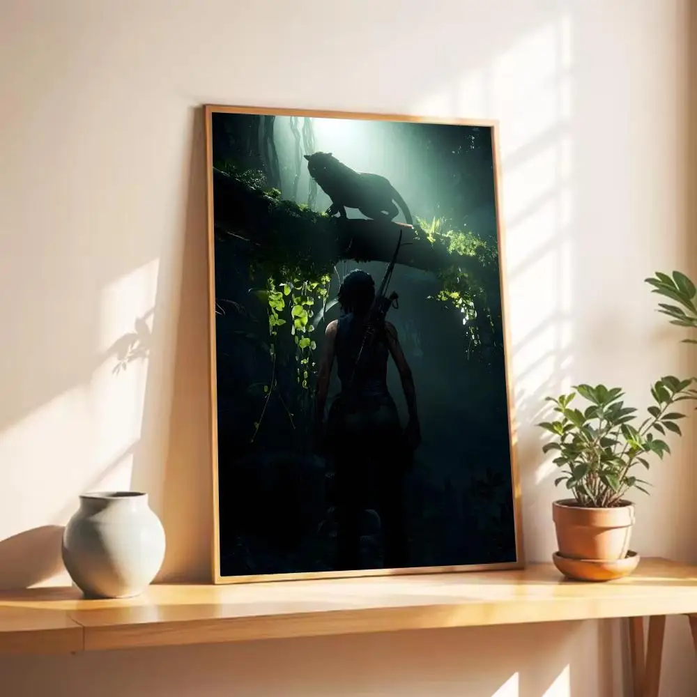 لعبة T-Tomb Raider Lara ملصق جدار الفن طباعة ملصق ديكور جدارية ديكور المنزل هدية غير المؤطرة
