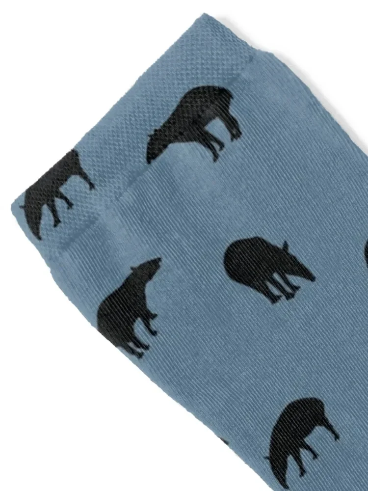 Tapir Silhouettes Pattern World-Tapir-Day Socks hockey bright garter cute Soccer Socks Women's Men's