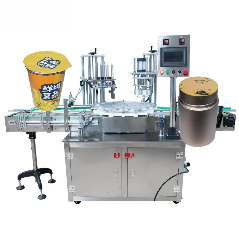 

Aluminum Foil Yogurt Coffee Jam Jelly Plastic Cup Lid Film Heat Sealer Machine K Cup Coffee Capsule Sealer Packing