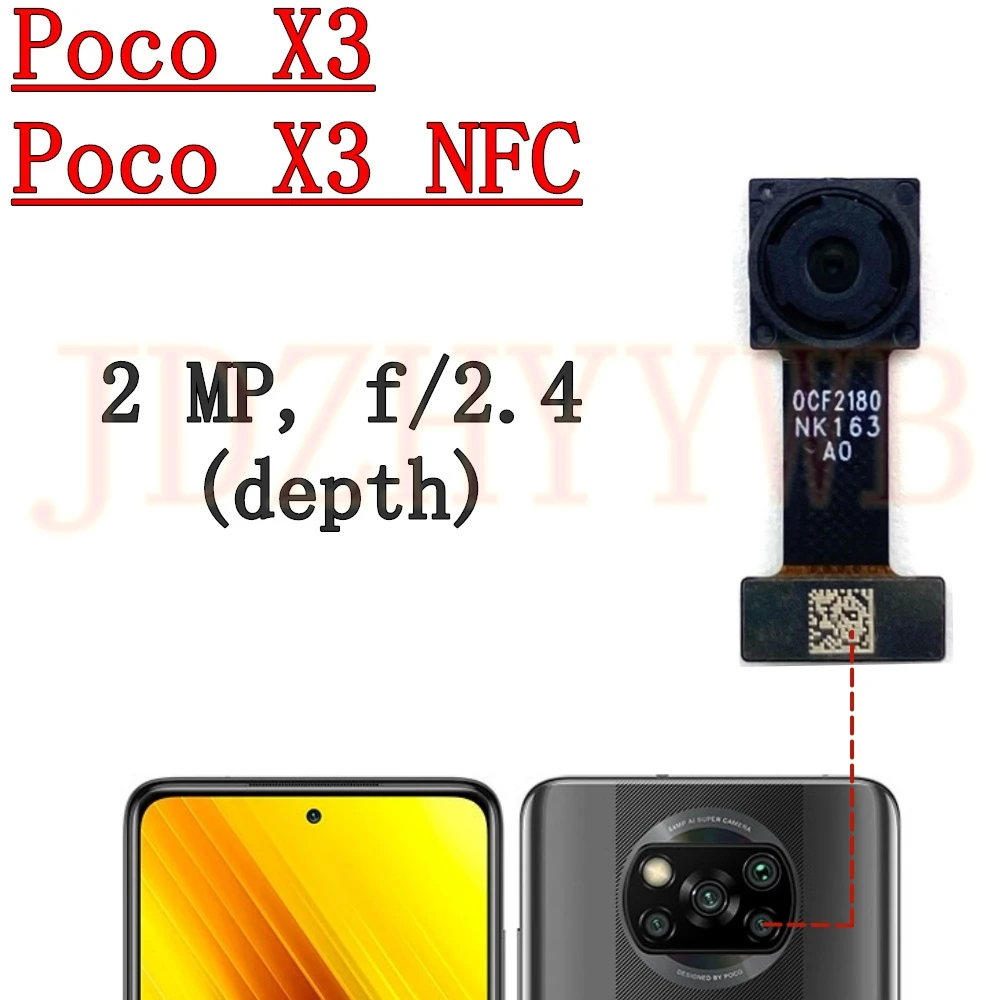 Best Quality Front Facing Selfie Camera For Xiaomi Poco X3 NFC Ultrawide Main Rear Wide Back Camera Phone Flex Cable Poco X3