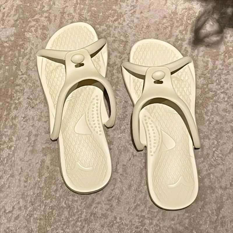 Folding Slippers Women Men EVA Material Hotel Bathroom Anty-slip Flip Flops Hotel Travel Portable Slippers Flat Bottom Sandals