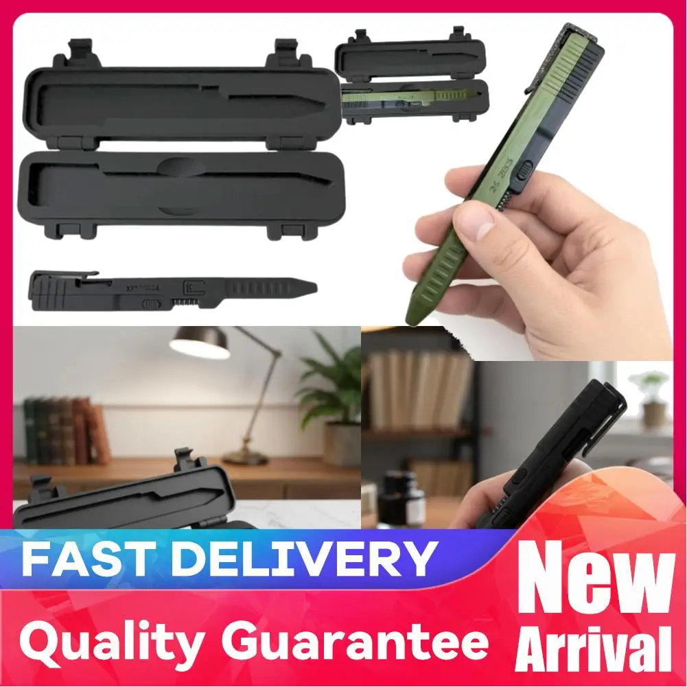 

Шариковая ручка с выдвижным механизмом и чехлом, многоразовая, с гладким письмом, 3D-печать, тематическая, EDC-инструмент для письма, креативный подарок для мужчин