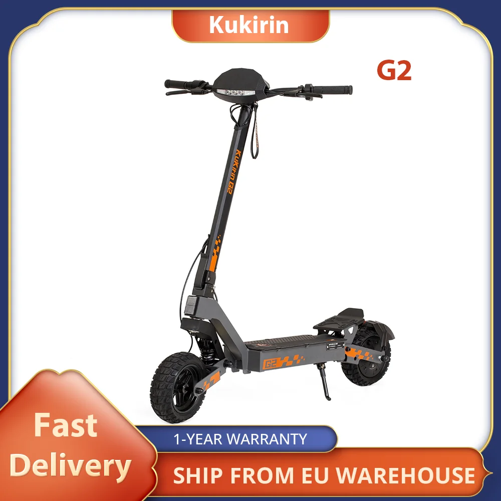 Scooter elettrico pieghevole Kukirin G2, motore da 800W, batteria da 48V 15ah, Escooter per pneumatici da 10 , velocità massima di 45 km/h, portata di 55km, freni a disco