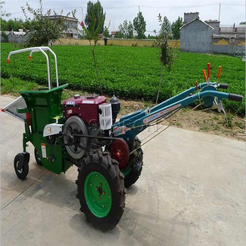 Agricultural Hand Walking Tractor Mini Self Walking Maize Harvester