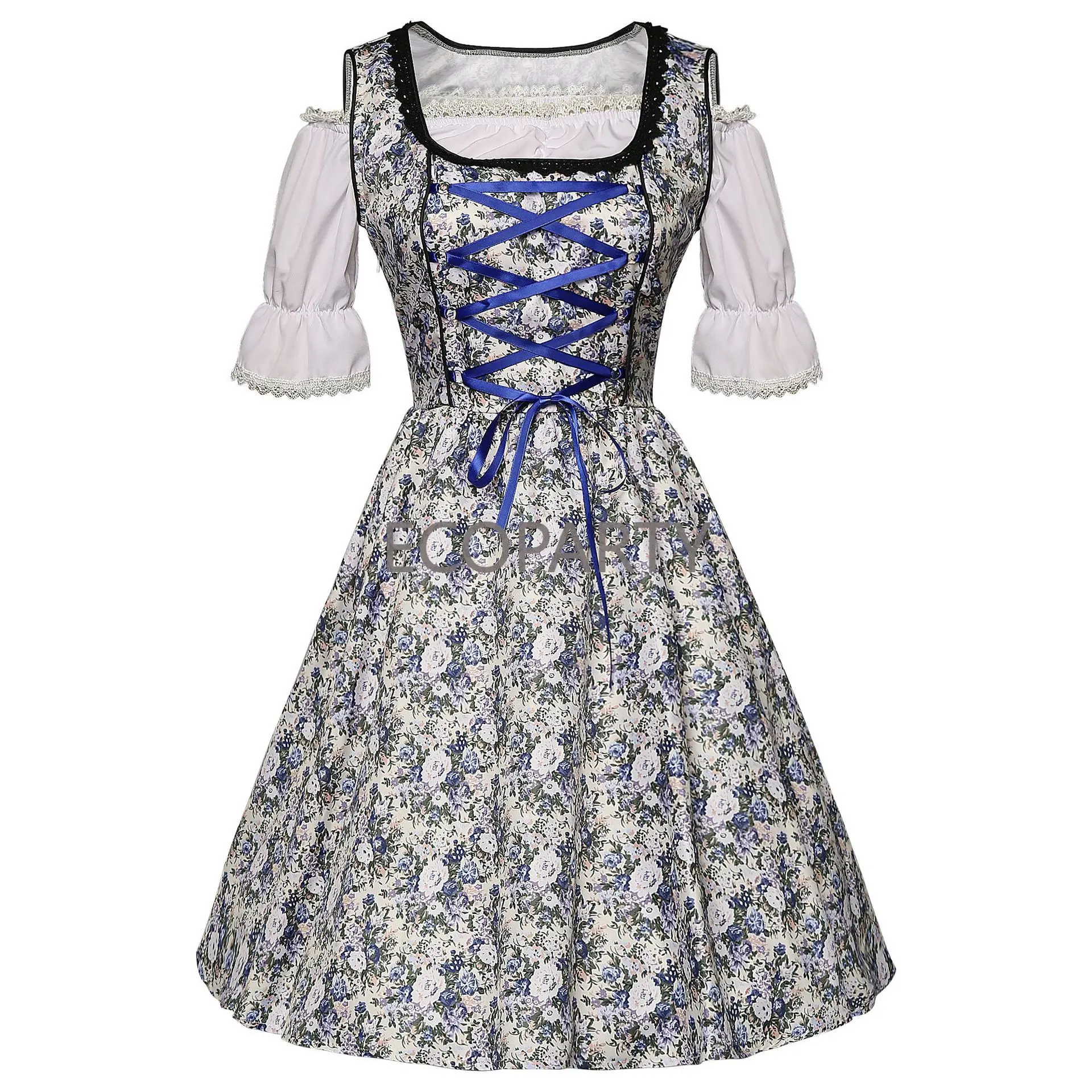 Robe de fête de carnaval pour femme, Dirndl Oktoberfest allemand bavarois, costume de cosplay adulte, robe de soirée d'Halloween, robe de bière