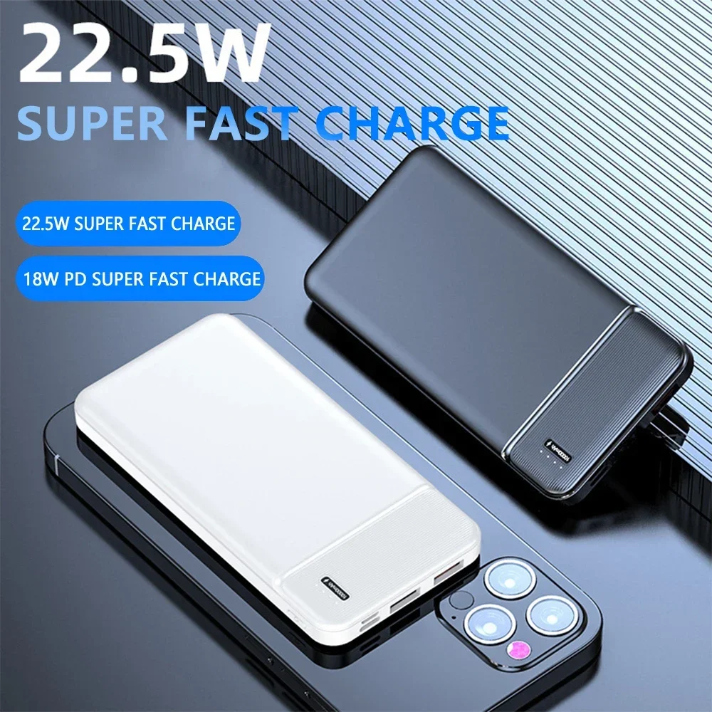 

New super fast charging 22.5W charging treasure 10000 mAh mobile power supply, used for mobile phone tablet, etc