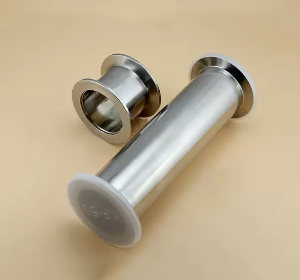 KF25 (NW25) مستقيم مشبك أنابيب متساوي الطويق ذات حواف محول الفولاذ المقاوم للصدأ الصحي 304 فراغ شفاه الأنابيب المستقيمة المناسب