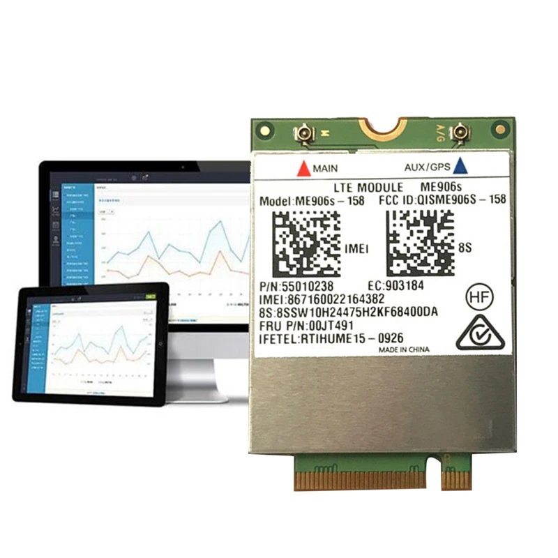 Karta Wifi ME906S + 2xantena do Thinkpad L460 T460P T560 X260 P50S L560 X1 joga X1 CARBON