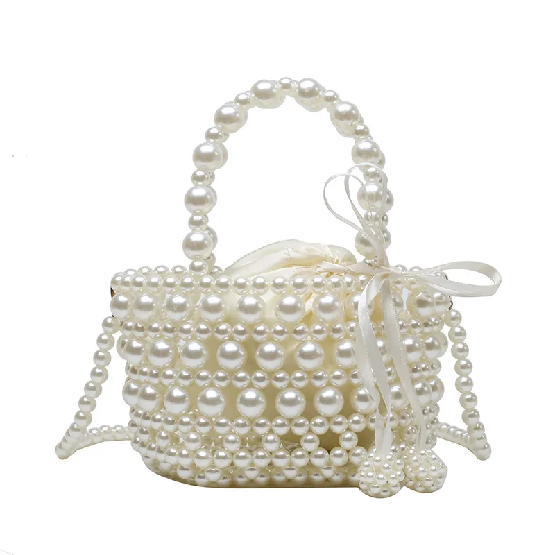 

Noble High-Quality Trendy Crossbody Bag Hand-Woven Pearl Beaded Shoulder Bag for Women Fashionable Hand Bill Carrier