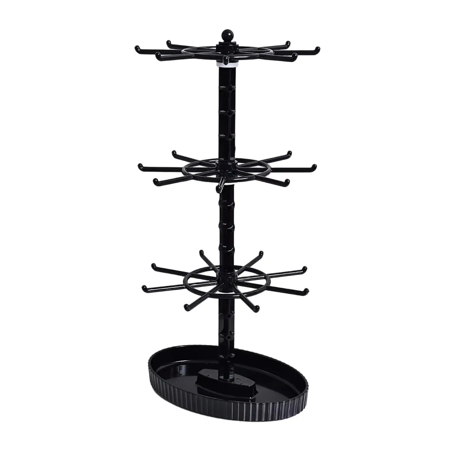 3 Tier Jewelry Holder Rotating 3-tier Jewelry Organizer Rings Storage Rack For Necklaces Bracelets Keys Rings Home Apartment