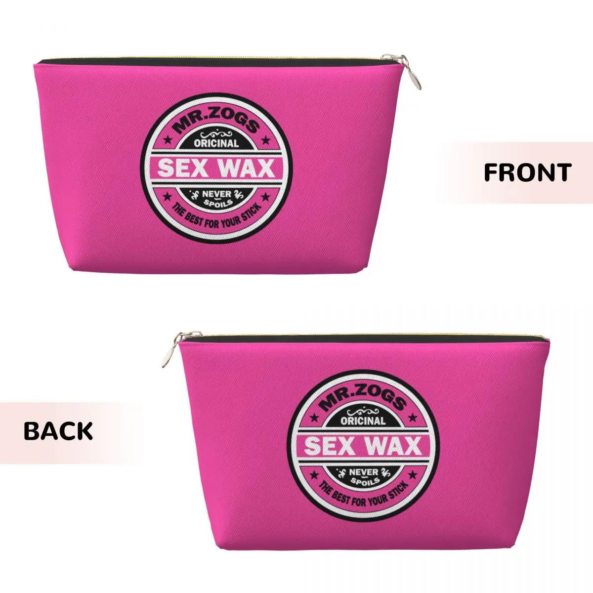 Custom Travel Mr Zogs Surfing Sex Wax Toiletry Bag Portable Makeup Cosmetic Organizer Women Beauty Storage Dopp Kit Case