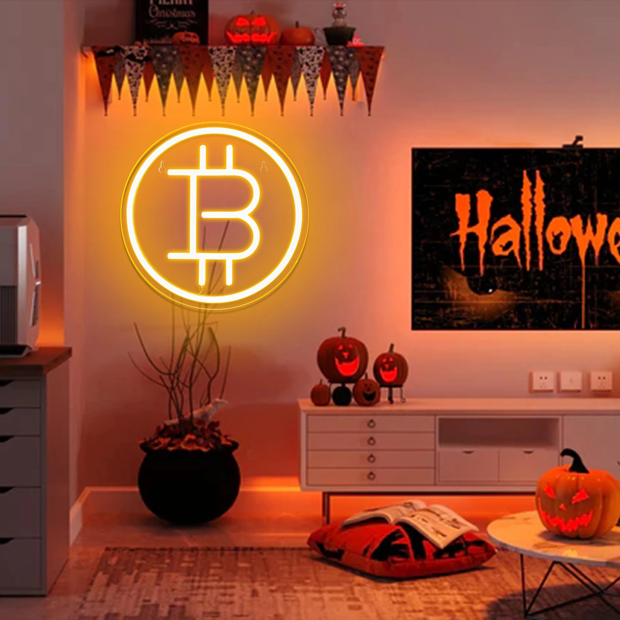 Bitcoin Neon Sign for Wall Decor Money LED Light Bitcoin Light for Store Bar Wall Decor Birthday Decor Bedroom Bitcoin Decor