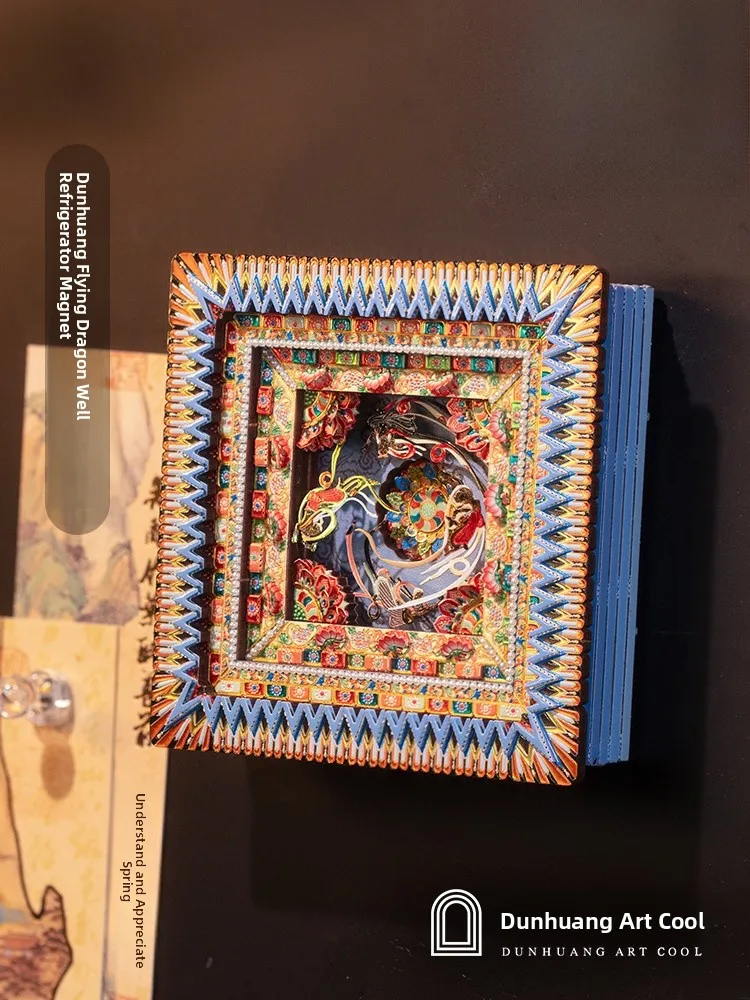 dunhuang-art-cool-x-art-model-mogao-grotto-algae-well-fridge-magnet-flying-3d-puzzle-metal-hand-assembled-model