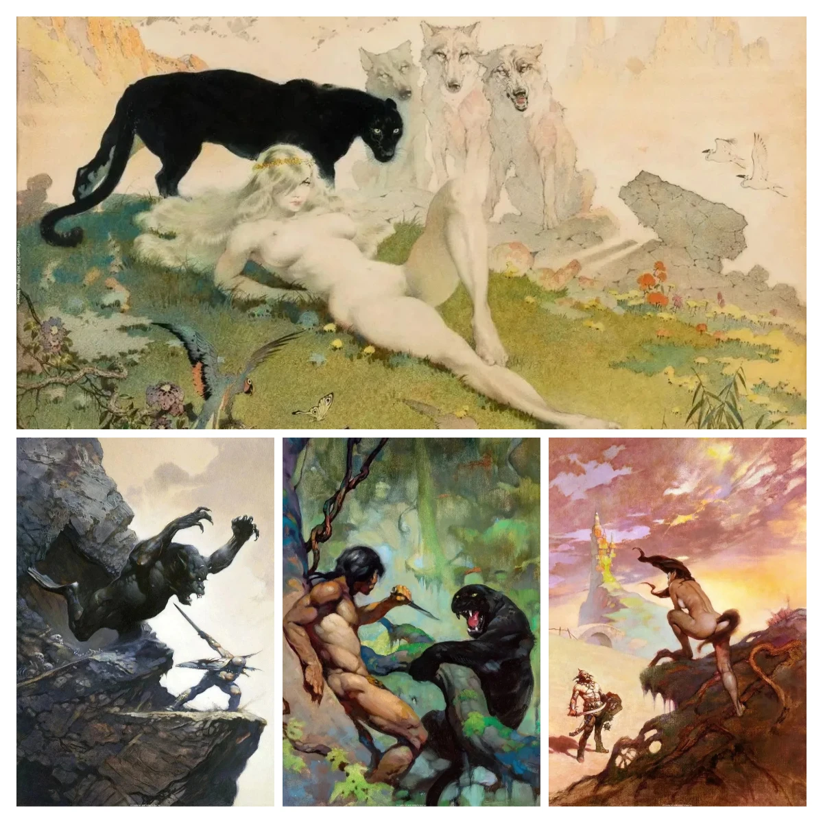 Frank Frazetta A Pioneer In Fantasy Art Created Canvas Paintings Prints And Modern Home Decor For Living Rooms And Bedrooms