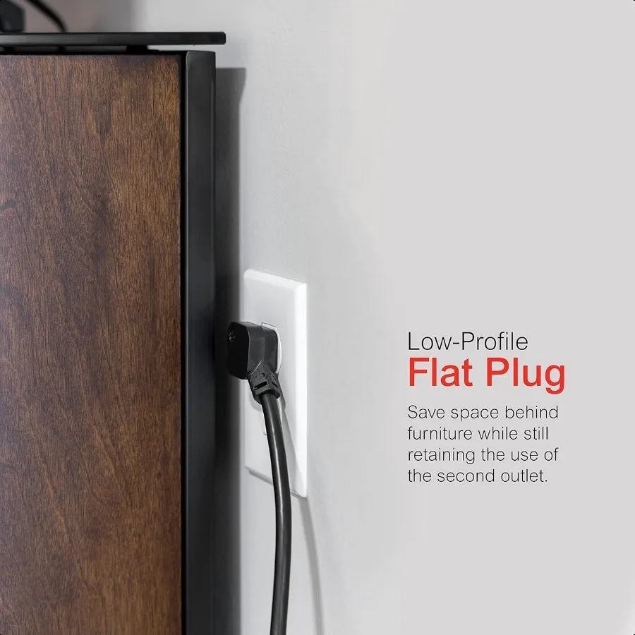 GE Pro 6Outlet عرام حامي 2 قدم تمديد الحبل 620 جولز قطاع الطاقة المكونات المسطحة قطاع دارة متكاملة جدار جبل UL Li