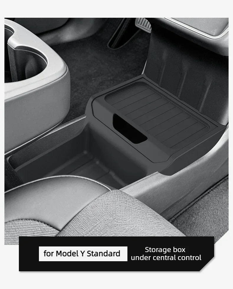 Für Tesla Model Y Standard 2026 Mittelkonsolen-Aufbewahrungsbox Armlehnenbox Aufbewahrungsfach Schutzmatte Innenraum-Zubehör – Detail 6