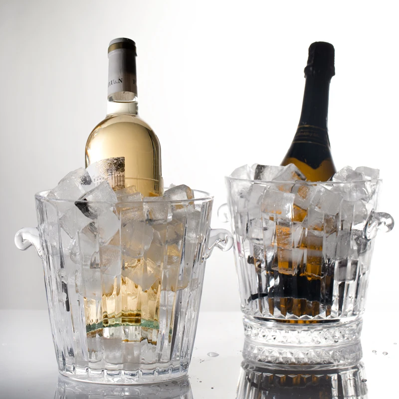 

New crystal glass ice bucket creative bar KTV ice household red wine ice champagne beer cold