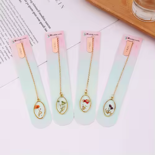 Aesthetic Book Page Clip Floral Painting Metal Bookmark Hollow Metal Book Accessories Student Reading Mark Stationery Gifts - Image 10