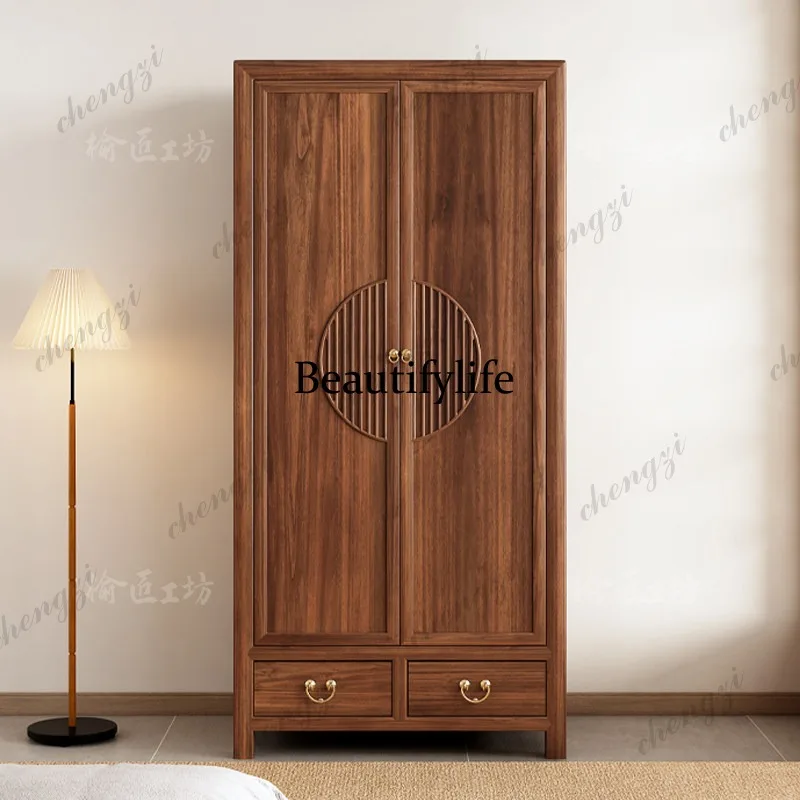 All log wardrobe Fragrant camphor wood All solid wood wardrobe Homestay self-built house Moisture-proof  wardrobe