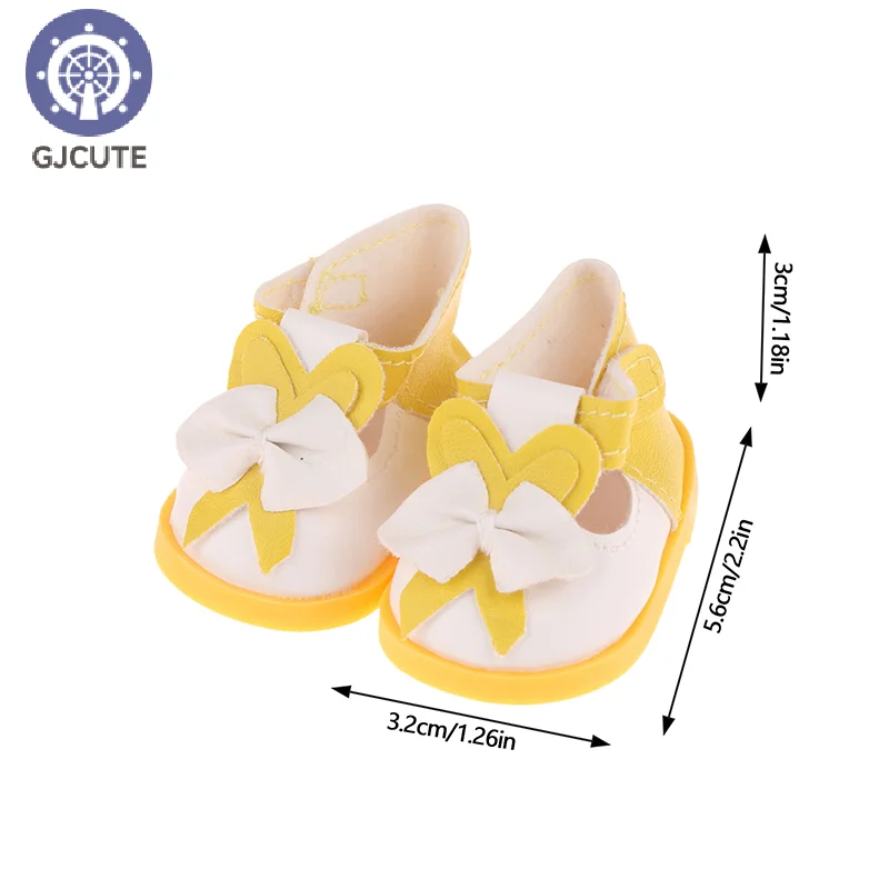 5.5CM Lovely Bow Doll Shoes Boots For 14 Inch Doll 1/6 Mini Shoes Boots Accessories For 32-33 Russia DIY Doll TOY