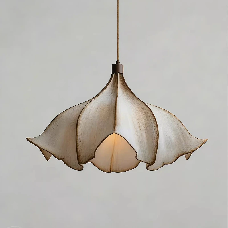 Petal Pendant Lamp Japanese Wabi Sabi Style Bar Counter Chandelier Creative Designer Restaurant Corridor Bedroom Bedside Light
