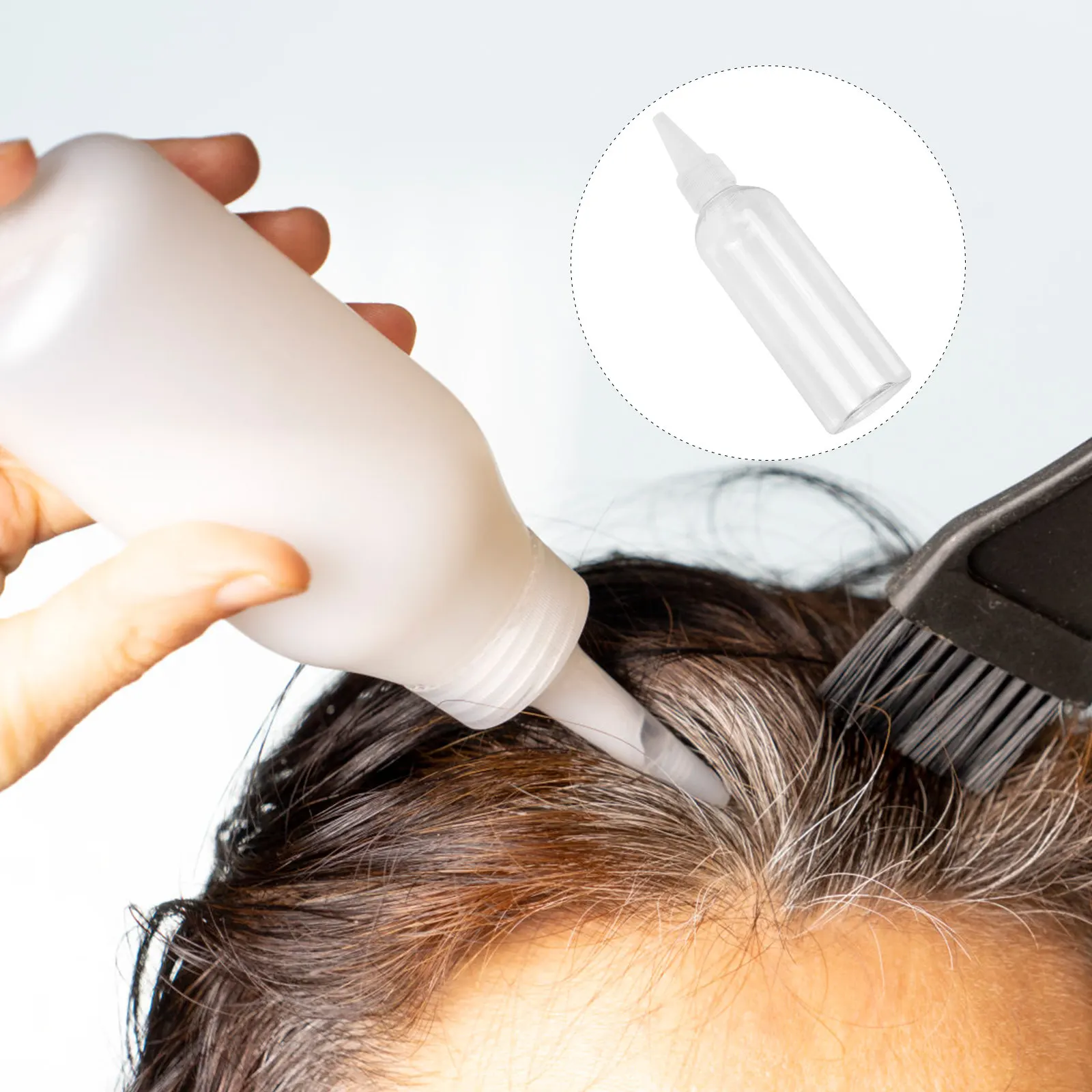 

30pcs Pointed Tip Squeeze Bottles 100Ml Refillable Hair Dyeing Bottle For Cosmetics Lotion Sub Container Applicator Tool