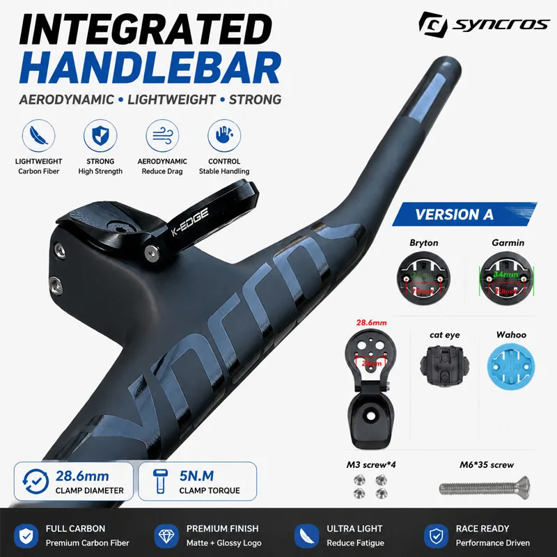 Syncros T800 Carbon Fiber Rising Handlebars Adjustable 8/17/25 Degrees for XC Off-Road Mountain MTB Bike - view 5