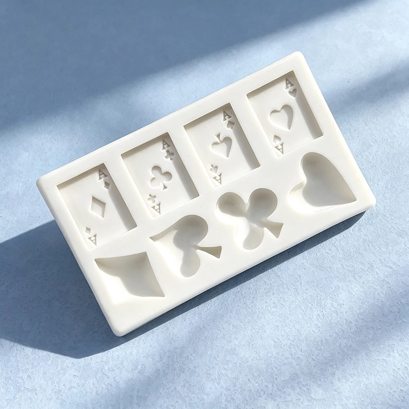 Poker Silicone Sugarcraft Mold Resin Tools Cupcake Baking Mould Fondant Cake Decorating Tools