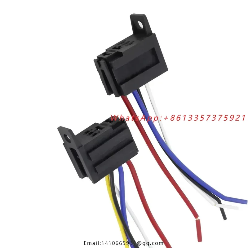 4/5Pin Automotive Violet Relay Socket with Wire with Terminal 12V/24V30A Modified Nylon Flame Retardant Auto parts view 4
