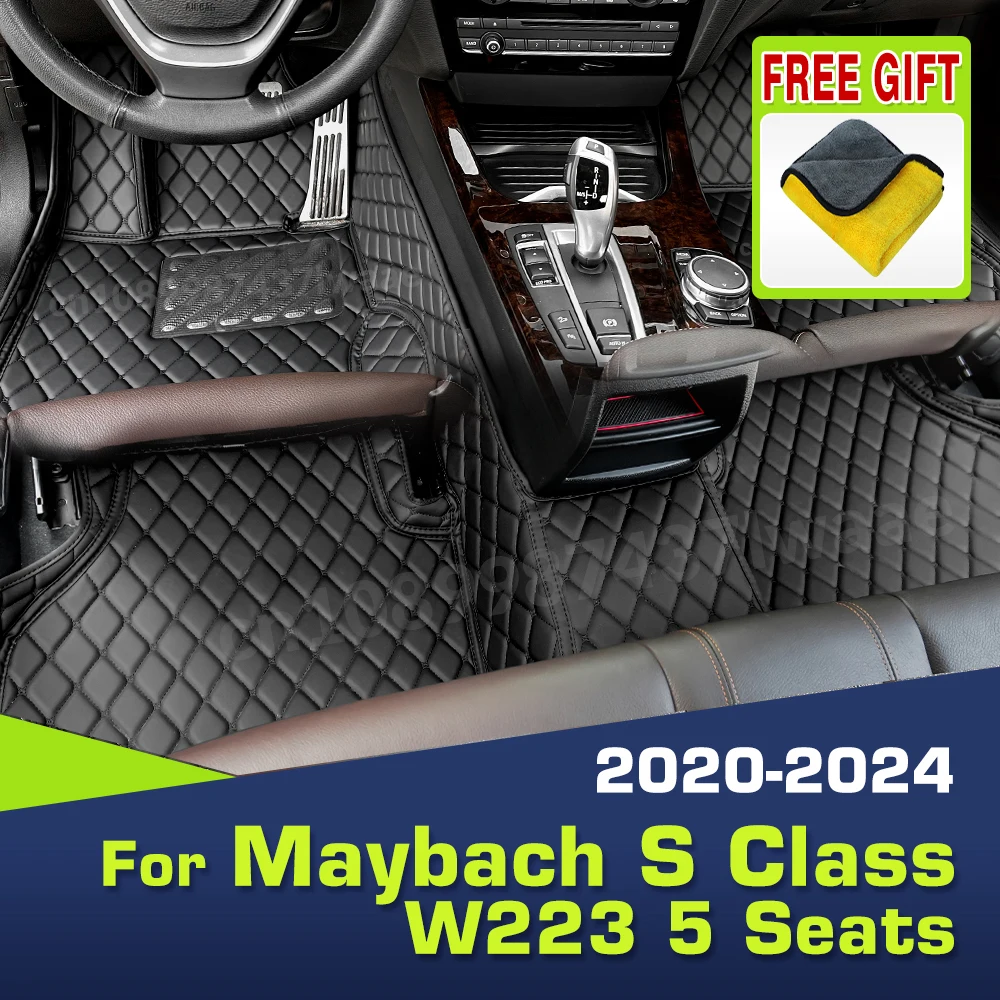 

Автомобильные коврики для Maybach S Class W223 S300 320 350 400 450 500 560 600 5-Seat 2020-2024 21 22 23, аксессуары для интерьера