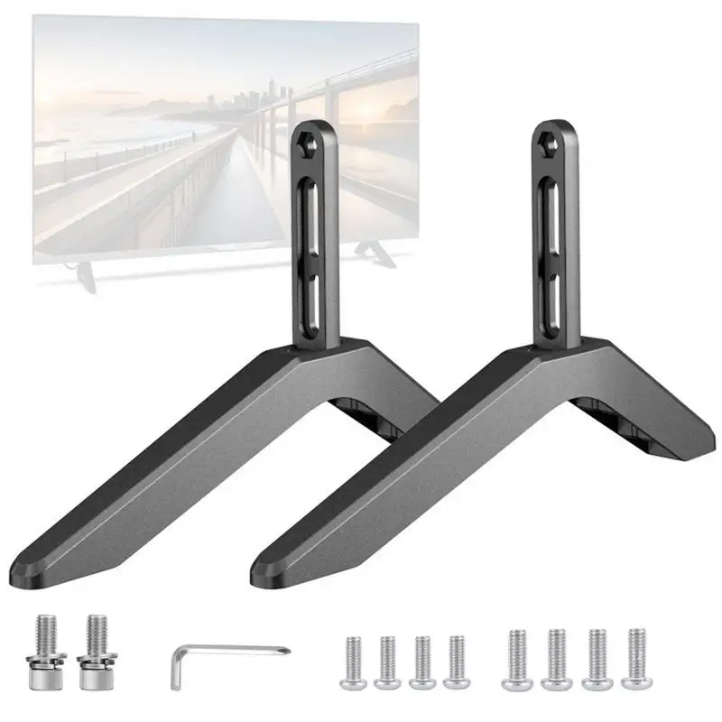 قاعدة بديلة من سبائك الألومنيوم، تعديل مرن، حامل عالمي للتلفزيونات، قاعدة تثبيت على الطاولة لأجهزة التلفاز مقاس 32 إلى 65 بوصة #1