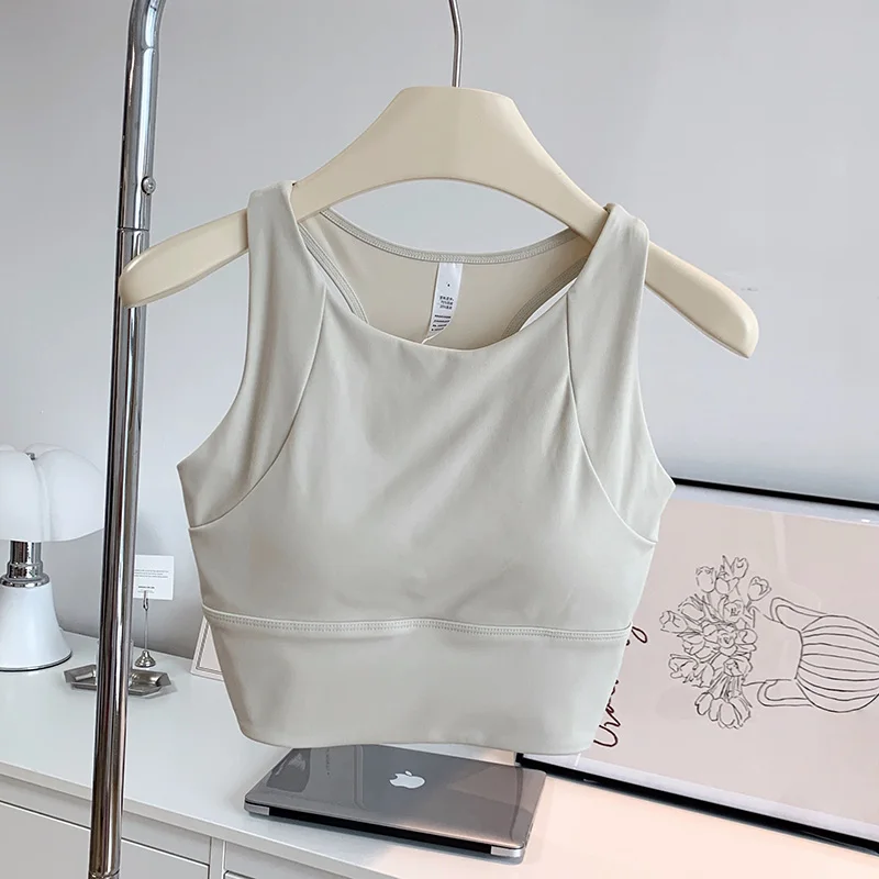 All-in-one Shock-proof Compact Sports Vest Running Breathable Full-cup Yoga Vest Gym Clothing Summer New Fitness Bra
