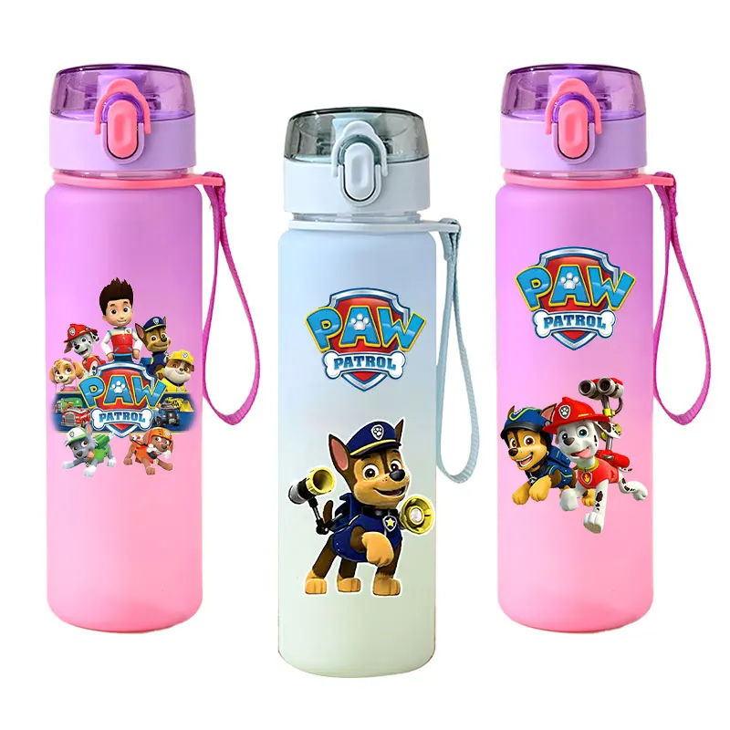 PAW Patrol Water Bottle Gradient Pink/Blue Children's Water Cup Chase Cartoon 560ML Outdoor Large Capacity Adult's Sports Cup