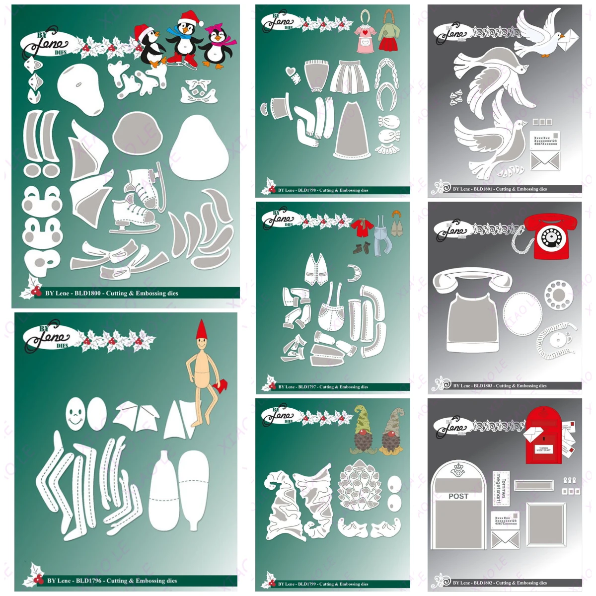 

Happy Penguins Pine cone Gnomes Metal Craft Cutting Dies Diy Scrapbook Paper Diary Decoration Card Handmade Embossing New 2025