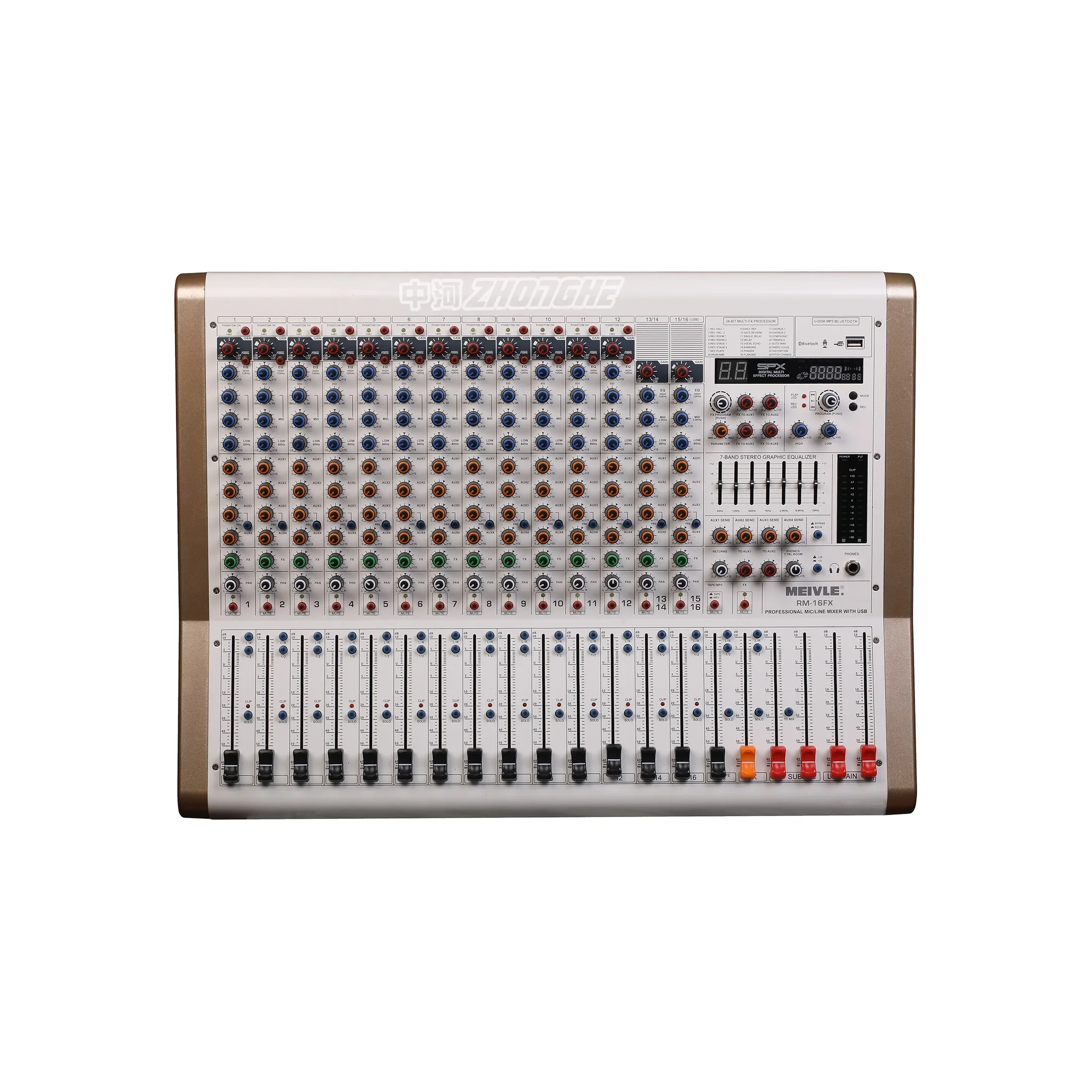 

RM-16FX public address audio mixer audio dj sound mixer 12 channel