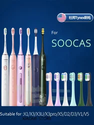 For SOOCAS X3/X3U/X5 Replacement Toothbrush Heads Clean Tooth Brush Heads Sonic Electric Toothbrush Soft Bristle Nozzles