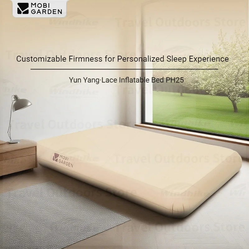

Надувной матрас MOBI GARDEN PH25 с самонадуванием, встроенным насосом, для кемпинга, 1-3 человека, складной спальный коврик