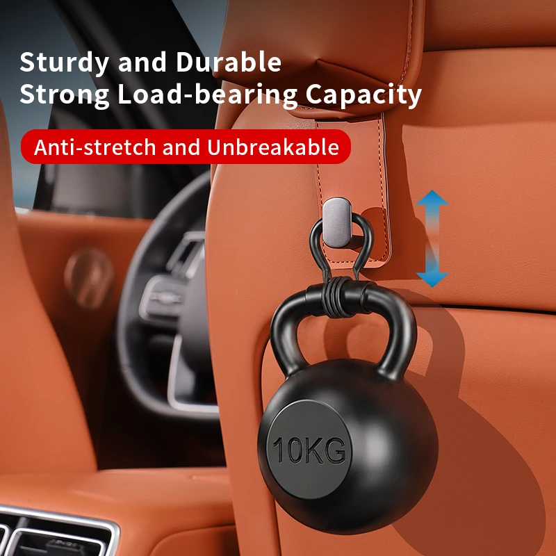 Universal Multifunctional Car Seat Back Hook with Cup Holder PU Leather Organizer Headrest Hanger for Auto Interior Accessories view 3